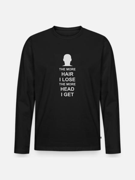 J’ai plus de tête - T-shirt manches longues Premium bio Homme - noir