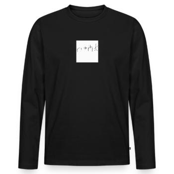 Beweg Dich - Motiv - Männer Premium Bio Langarmshirt - Schwarz - Vorne - Nico (187cm)