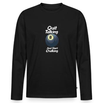Nicht mehr reden, sondern kreuzen - Männer Premium Bio Langarmshirt - Schwarz - Vorne - Nico (187cm)