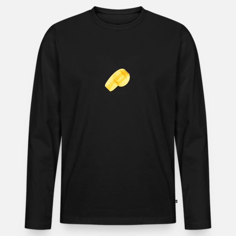 Moderne Pfeife - Männer Premium Bio Langarmshirt - Schwarz