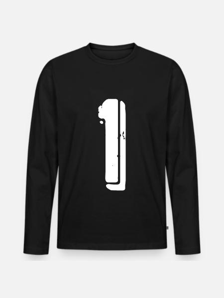 1 number jersey - Men's Premium Organic Long Sleeve Shirt - black