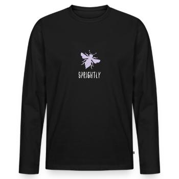 Violet Pastel Abeille Spbright Bee Be Spbright - T-shirt manches longues Premium bio Homme - noir - Devant - Nico (187cm)