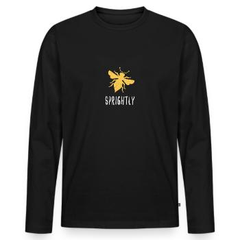 Abeille jaune Abeille vive Soyez vif - T-shirt manches longues Premium bio Homme - noir - Devant - Nico (187cm)