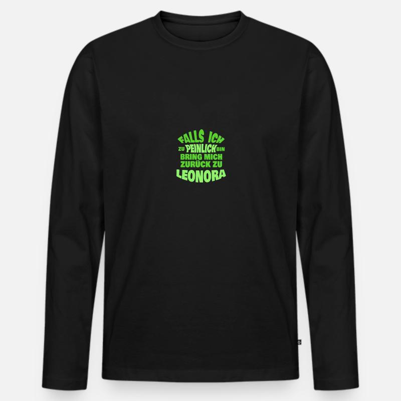 Leonora als Jungesellenabschied - Männer Premium Bio Langarmshirt - Schwarz