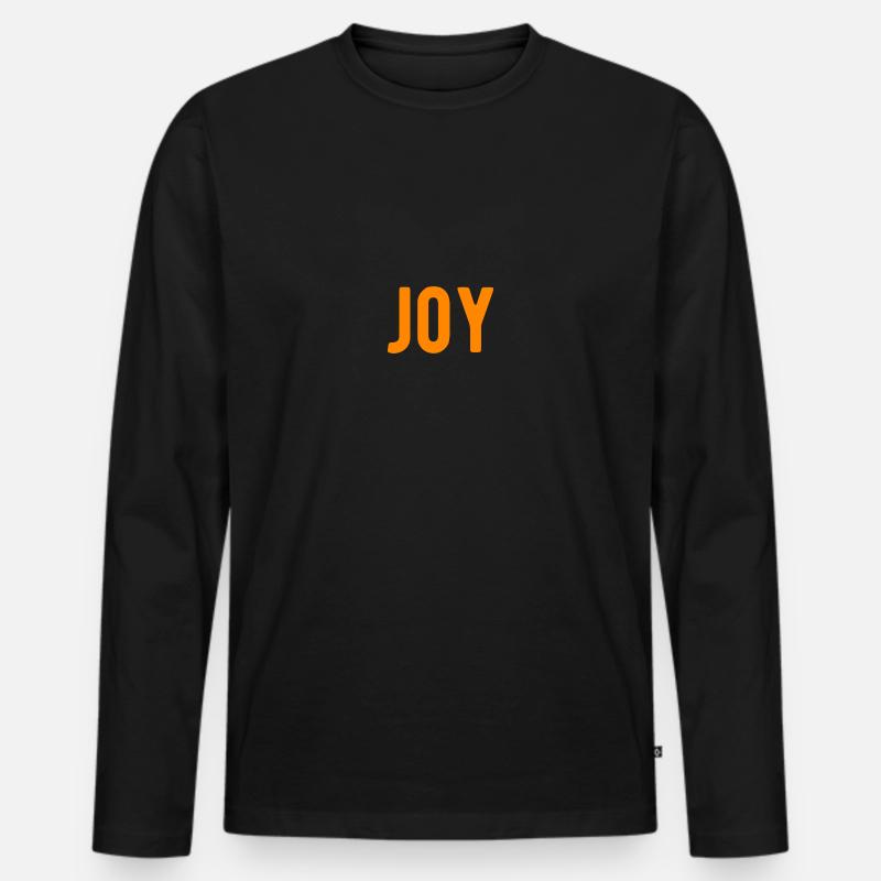 joy love piece - Männer Premium Bio Langarmshirt - Schwarz