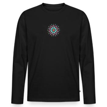 Optique Junkie 2 - T-shirt manches longues Premium bio Homme - noir - Devant - Nico (187cm)