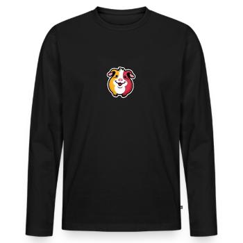 Cochon d'Inde - T-shirt manches longues Premium bio Homme - noir - Devant - Nico (187cm)