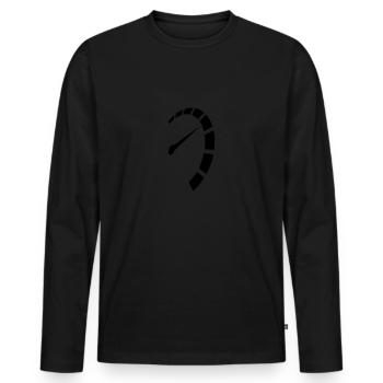 compteur de vitesse - T-shirt manches longues Premium bio Homme - noir - Devant - Nico (187cm)