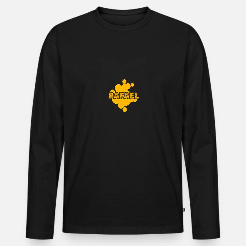 Maler Rafael - Männer Premium Bio Langarmshirt - Schwarz