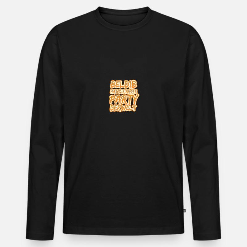 Beldib Beldib - Männer Premium Bio Langarmshirt - Schwarz