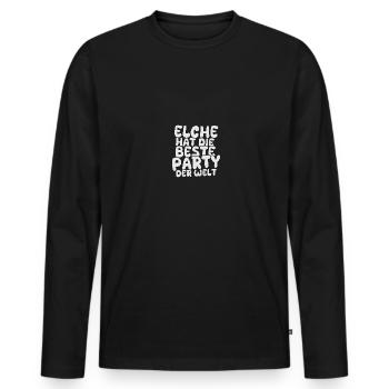 Destination de vacances Elche - T-shirt manches longues Premium bio Homme - noir - Devant - Nico (187cm)