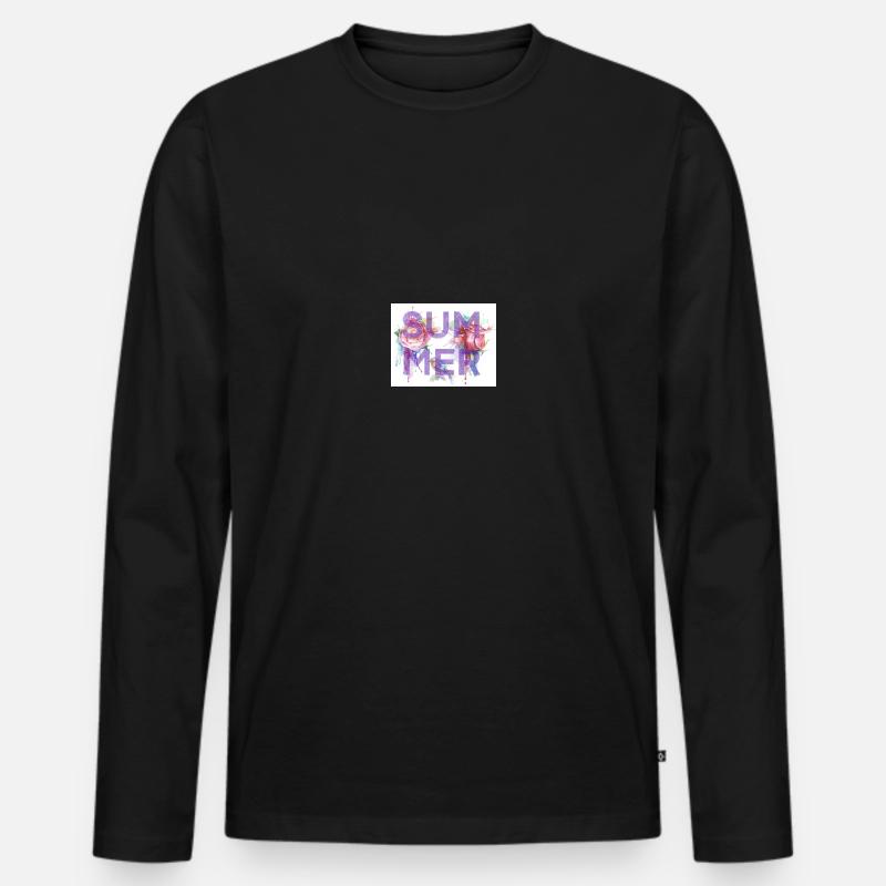 Endless Summer - Männer Premium Bio Langarmshirt - Schwarz