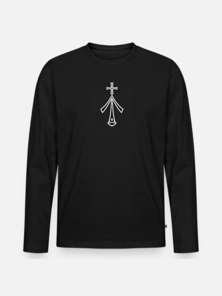 Heimatliebe Stralsund - Männer Premium Bio Langarmshirt - Schwarz