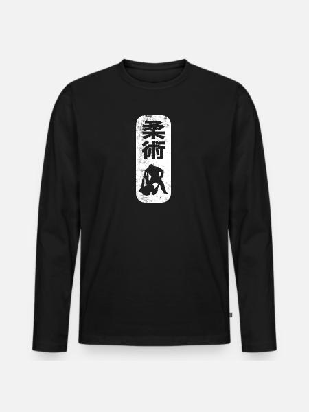 Brazilian Jiu-Jitsu BJJ - Men's Premium Organic Long Sleeve Shirt - black
