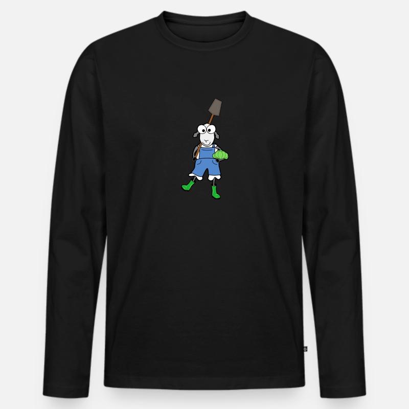 Gartenarbeit Gärtner - Männer Premium Bio Langarmshirt - Schwarz