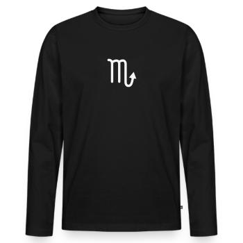 Scorpio Zodiac Sign - Men's Premium Organic Long Sleeve Shirt - black - Front - Nico (187cm)