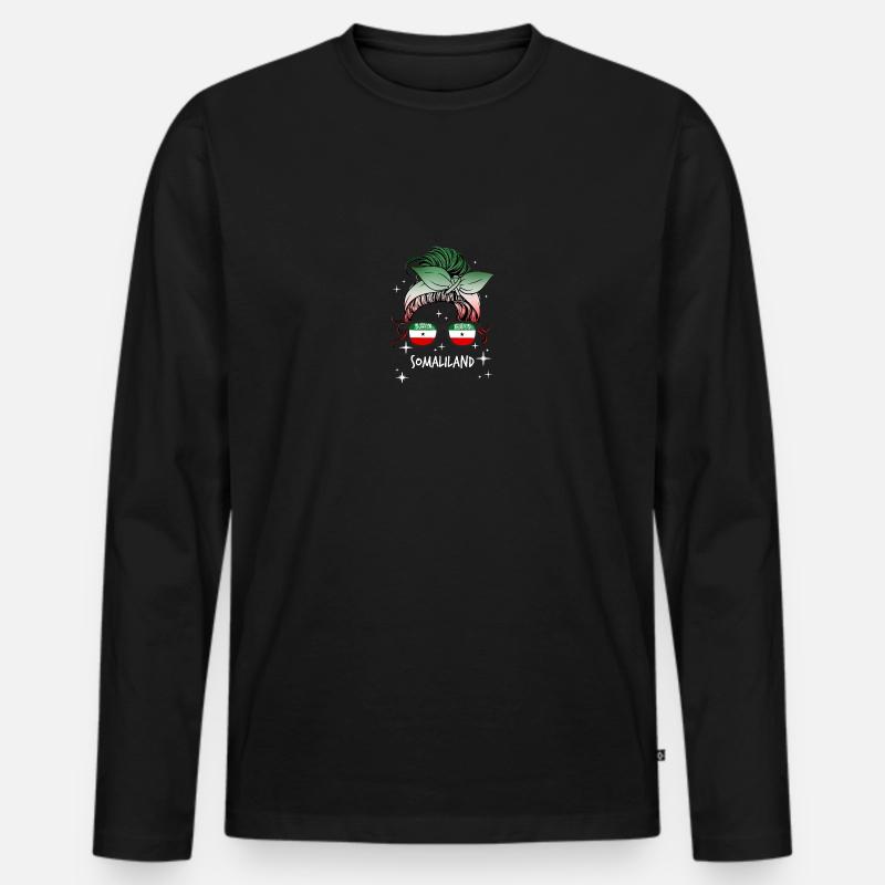 Somaliland - Männer Premium Bio Langarmshirt - Schwarz