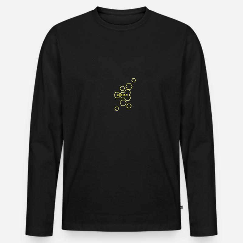 Dorian als Name - Männer Premium Bio Langarmshirt - Schwarz