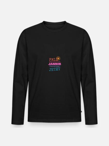 Gift for Jannik - Men's Premium Organic Long Sleeve Shirt - black