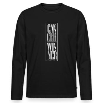 Monat Des Bewusstseins Für Krebsgewinner - Männer Premium Bio Langarmshirt - Schwarz - Vorne - Nico (187cm)