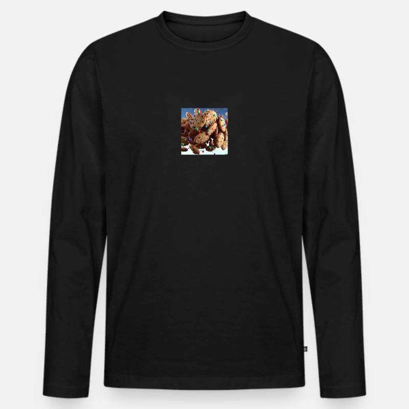 😂😂😂Cookies - Männer Premium Bio Langarmshirt - Schwarz