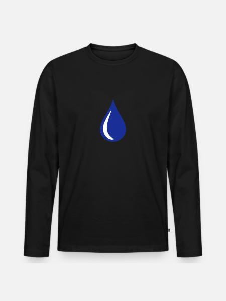 Tear - Men's Premium Organic Long Sleeve Shirt - black
