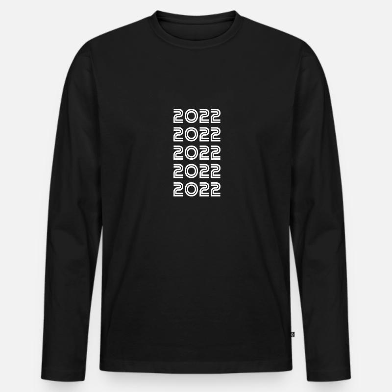 2022 - Männer Premium Bio Langarmshirt - Schwarz
