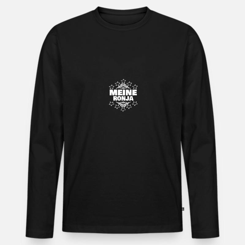 Ronja - Männer Premium Bio Langarmshirt - Schwarz