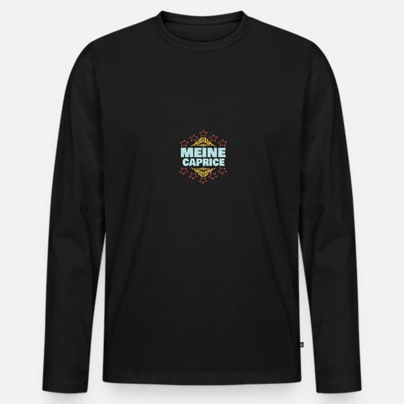 Caprice als Mädchen - Männer Premium Bio Langarmshirt - Schwarz
