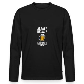 Costume de carnaval Boire de la bière Carnaval Carnaval - T-shirt manches longues Premium bio Homme - noir - Devant - Nico (187cm)