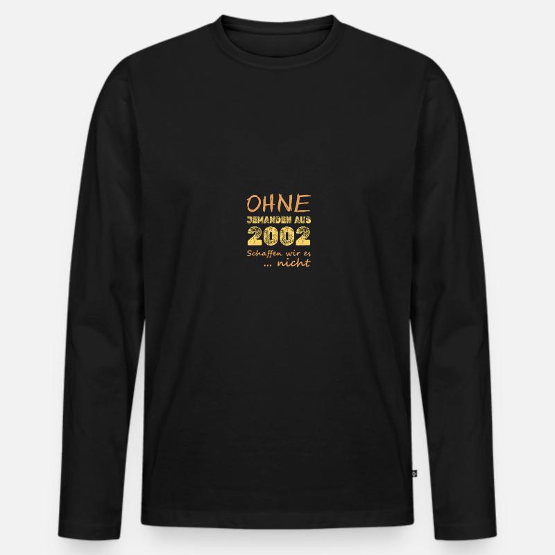 Schaffen 2002 - Männer Premium Bio Langarmshirt - Schwarz