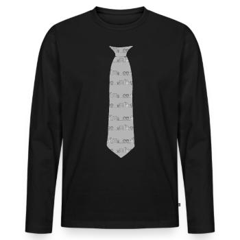 Tie houses, house, city - Men's Premium Organic Long Sleeve Shirt - black - Front - Nico (187cm)