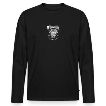 American Motorcycles Vintage Design - Männer Premium Bio Langarmshirt - Schwarz - Vorne - Nico (187cm)