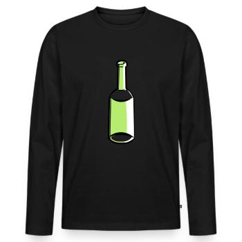 Flacon vide - T-shirt manches longues Premium bio Homme - noir - Devant - Nico (187cm)