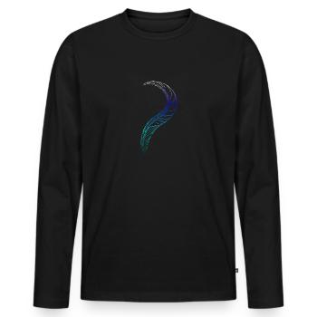 Source - T-shirt manches longues Premium bio Homme - noir - Devant - Nico (187cm)