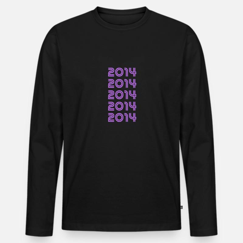 Style 2014 - Männer Premium Bio Langarmshirt - Schwarz