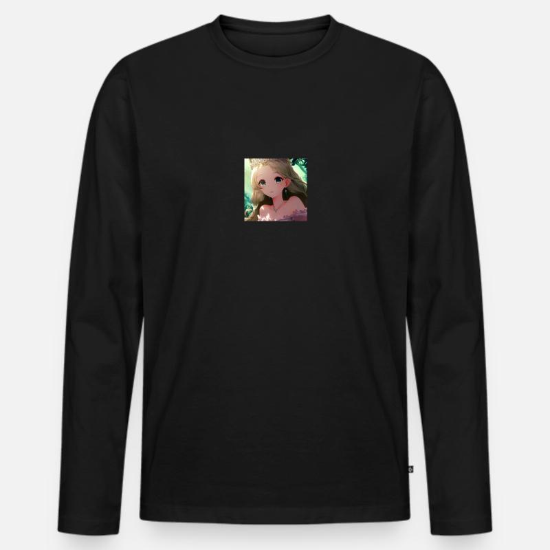 a Prinzessin in small - Männer Premium Bio Langarmshirt - Schwarz