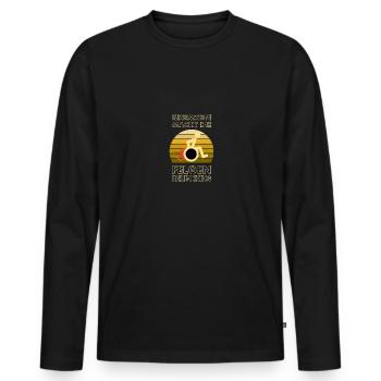 Braking makes the rims dirty - Men's Premium Organic Long Sleeve Shirt - black - Front - Nico (187cm)