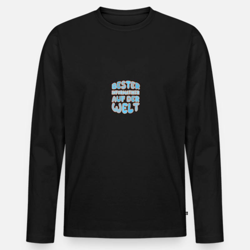 Geschenk für Informatiker - Männer Premium Bio Langarmshirt - Schwarz