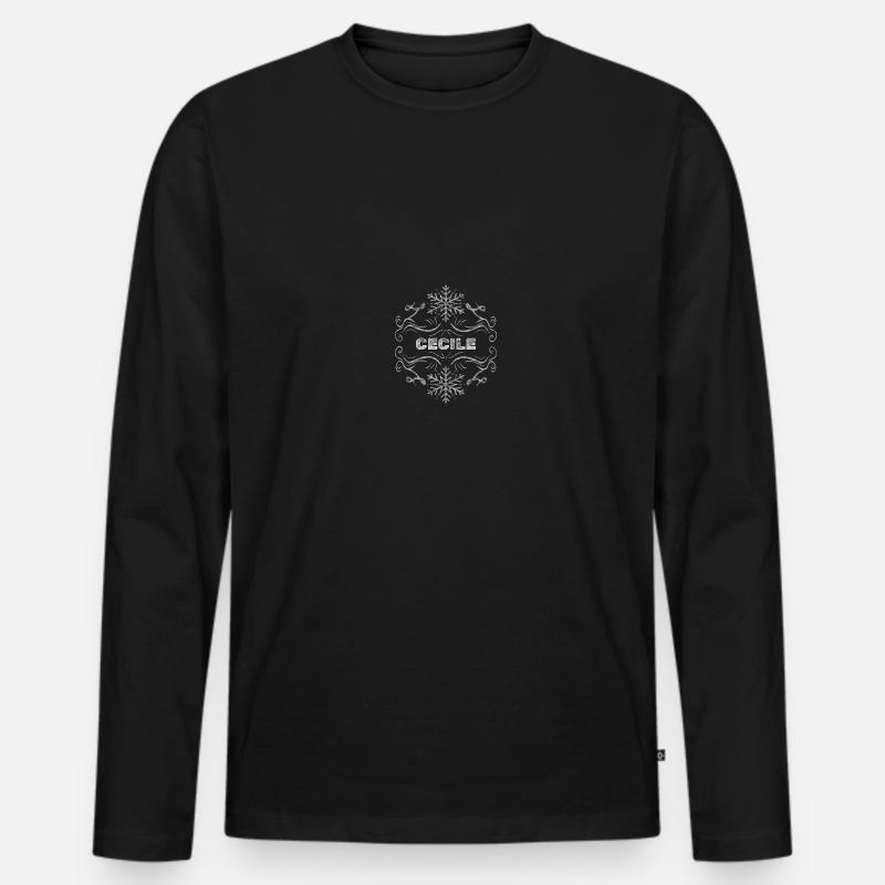 Cecile als Ehefrau - Männer Premium Bio Langarmshirt - Schwarz