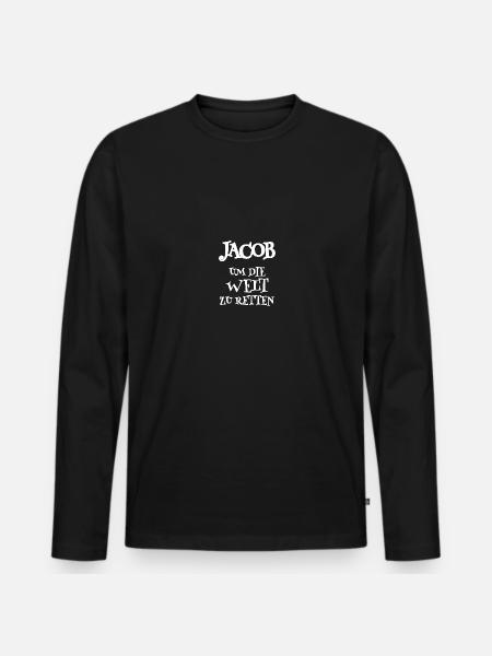 Rescuer Jacob - Men's Premium Organic Long Sleeve Shirt - black