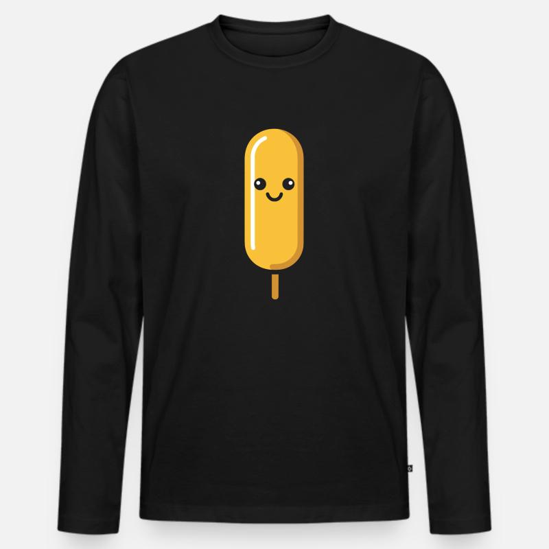 Mais Hundefutter - Männer Premium Bio Langarmshirt - Schwarz