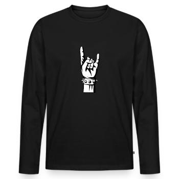 heavy metal Death Matel Rock Shirt Black Festival - T-shirt manches longues Premium bio Homme - noir - Devant - Nico (187cm)