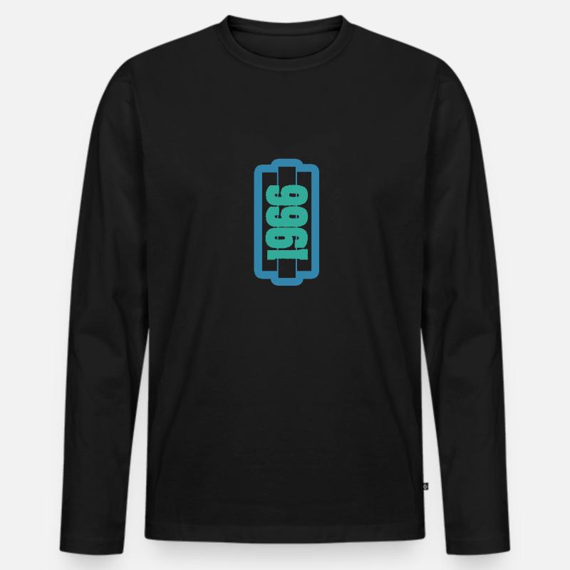 Jahr 1966 - Männer Premium Bio Langarmshirt - Schwarz