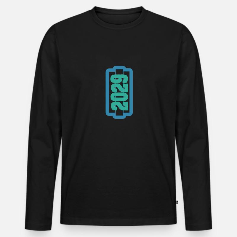 2029 - Männer Premium Bio Langarmshirt - Schwarz
