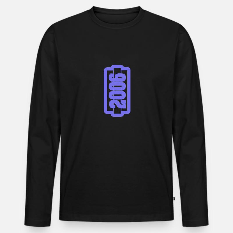 2006 - Männer Premium Bio Langarmshirt - Schwarz