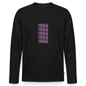 Birthday Party 1966 - Men's Premium Organic Long Sleeve Shirt - black - Front - Nico (187cm)