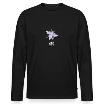 Purple Pastel Bee Child Bee Be Child - T-shirt manches longues Premium bio Homme - noir - Devant - Nico (187cm)