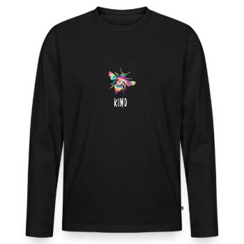 Tie Dye Bee Child Bee Be Child - T-shirt manches longues Premium bio Homme - noir - Devant - Nico (187cm)