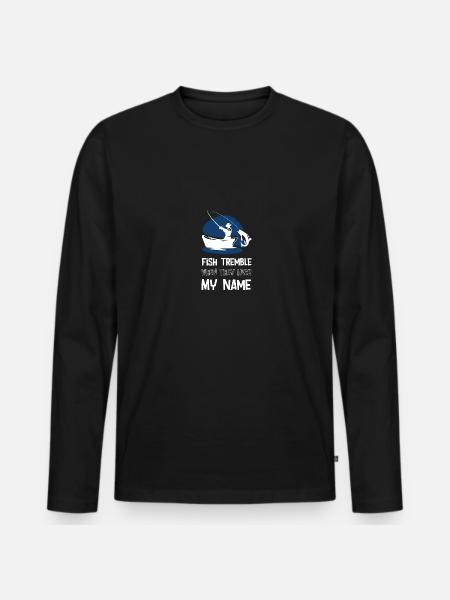 Fishing Fishing Fisherman Gift - Men's Premium Organic Long Sleeve Shirt - black